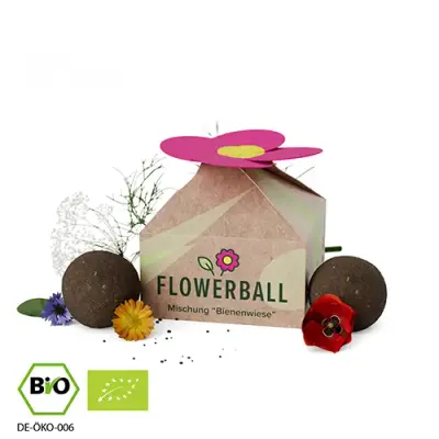 Bio Seedbomb Set - Flower-Ball "Bienenwiese" inklusive Druck auf der Verpackung als hochwertiges Giveaway
