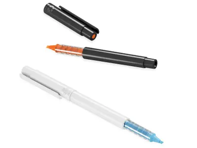 Textmarker PET Pen Pro in 6 Farben erhältlich als Werbeartikel mit Logo für Unternehmen