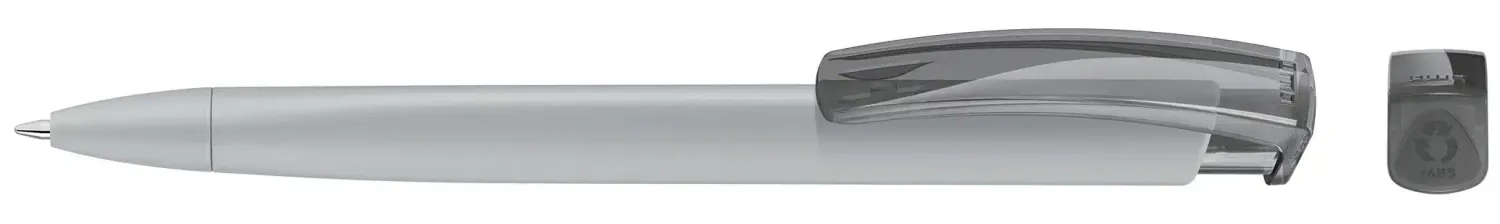 Kugelschreiber TRINITY RECY transparent in 15 Farben erhältlich mit Druck als Giveaway mit Logo