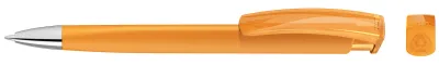 Kugelschreiber TRINITY RECY transparent Pro Kugelschreiber TRINITY RECY transparent Pro in 15 Farben erhältlich mit Druck als Giveaway mit Logo für Firmen