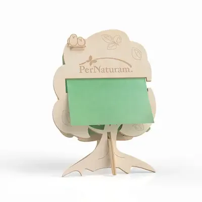 FSC®-zertifizierter TreeMinder® Z-Haftnotiz-Zettelspender inklusive Lasergravur, optional mit Durck - Werbeartikel mit Logo