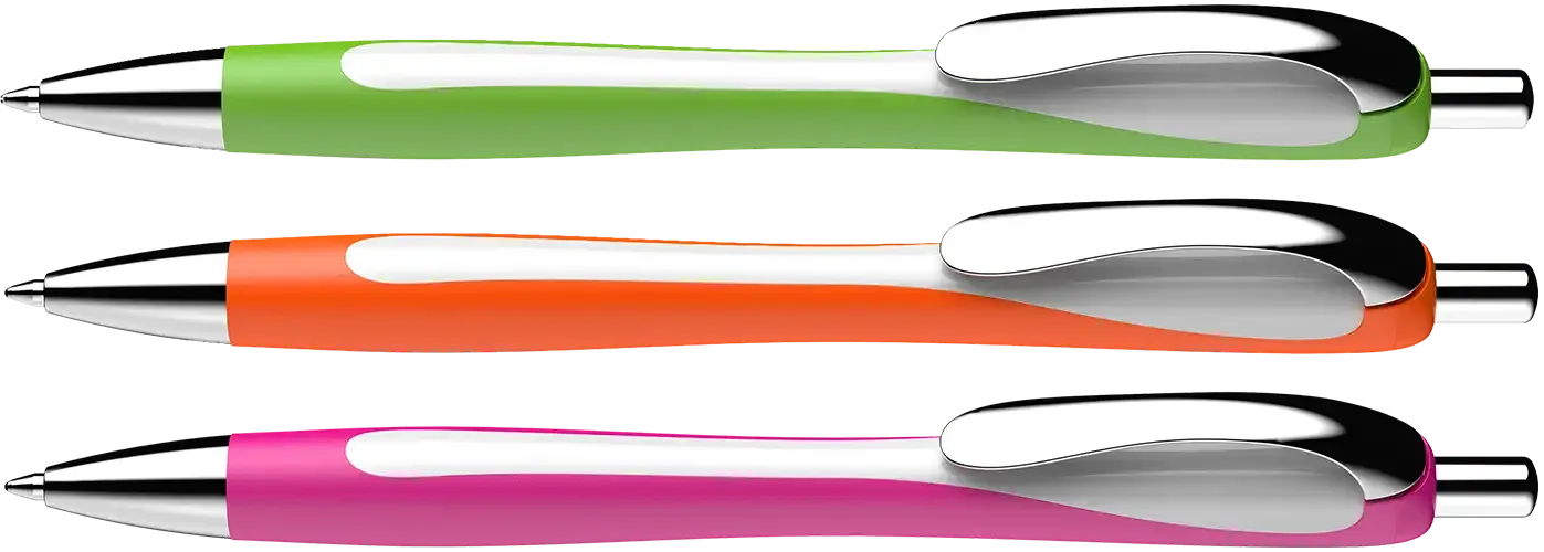 Kugelschreiber Slider Rave in Neonfarben mit Druck als Werbegeschenk / Giveaway mit Logo
