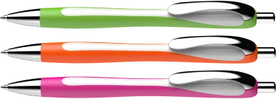Kugelschreiber Slider Rave in Neonfarben mit Druck als Werbegeschenk / Giveaway mit Logo