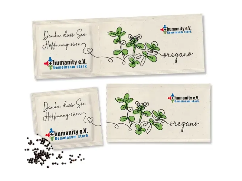 Veggie Pack Saat-Lesezeichen inklusive Digitaldruck als Werbeartikel mit Logo