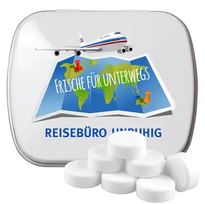 Pfefferminz Drops zuckerfrei 20g in Klappdose (Vegan)