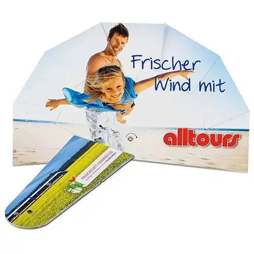 Werbe-Fächer inklusive Druck auf beiden Seiten als Giveaway für Events