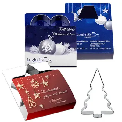 Ausstechform in Single-Pack inklusive Druck auf der Verpackung als Werbegeschenk mit Logo