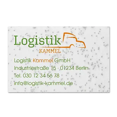 Saatgutpapier Visitenkarte 200g/m² inklusive Druck als Giveaway mit Logo
