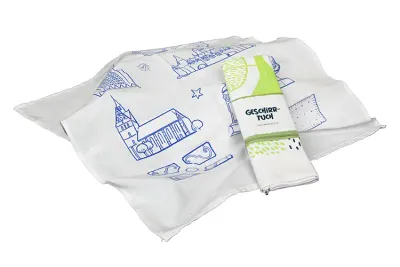 Geschirrtuch aus Baumwolle mit Druck auf einer Seite als hochwertiges Werbegeschenk