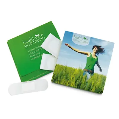 Pflaster »Pocket« (10 Pflaster) inklusive Digitaldruck auf der Verpackung als Werbegeschenk mit Logo