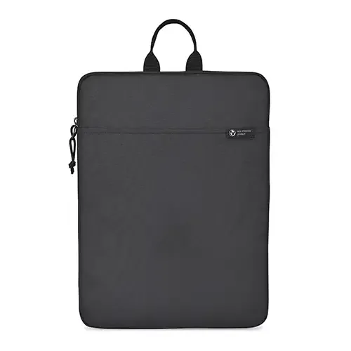 rPET Laptoptasche Renew AWARE™ in schwarz mit Druck oder Stick als Werbeartikel für Mitarbeiter mit Logo