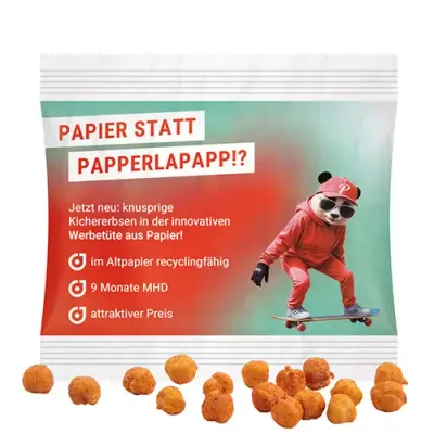 Snack Miditüte Kichererbsen Snack Miditüte Kichererbsen inklusive Druck auf der Verpackung als Giveaway mit Logo