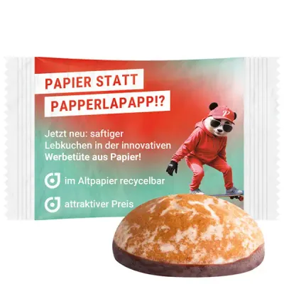 Bahlsen Mini Lebkuchen inklusive Druck auf der Verpackung als Giveaway mit Logo für Weihnachten