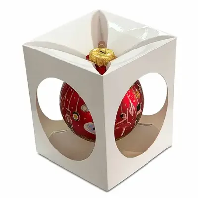 Glaskugel Glaskugel für Weihnachtsbaum inklusive Druck als Werbeartikel mit Logo für Firmen