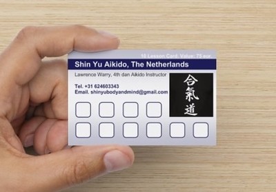 10x Lesson Card Aikido
