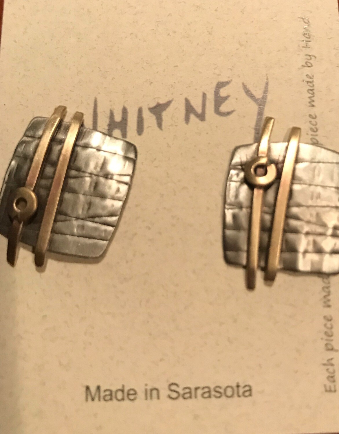 Silver, Brass Earrings - Whitney Designs