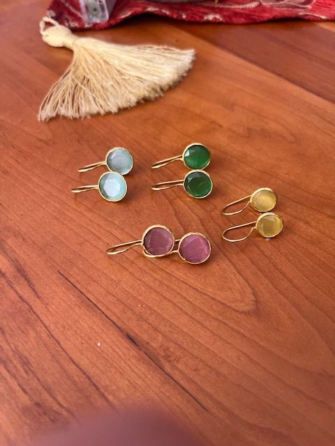 Gold Filled Glass Earrings - Spain
