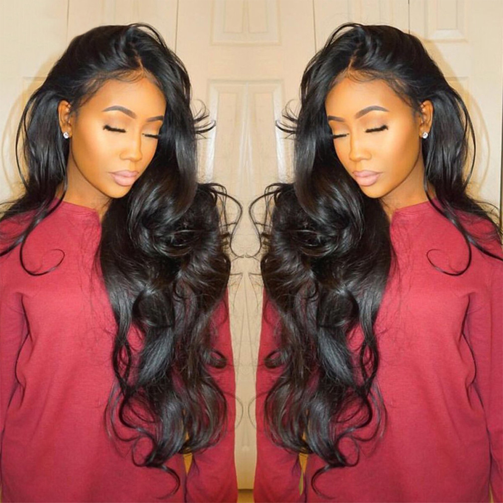 20 inch  Wig Glueless lace front Wigs Black Women  Remy Human Hair Lace Front