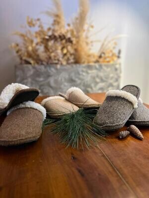 Alpaka Hausfinken mit Ledersohle