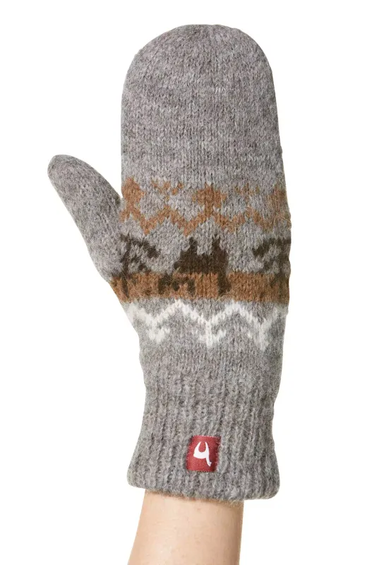 Alpaka Fausthandschuhe NATURA aus 100% Alpaka Superfine grau