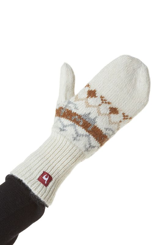 Alpaka Fausthandschuhe NATURA aus 100% Alpaka Superfine weiss