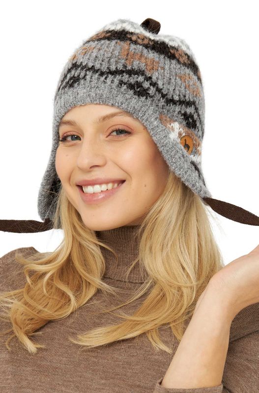 Alpaka Inka-Mütze NATURA aus 100% Alpaca Superfine