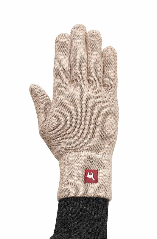 Alpaka Fingerhandschuhe UNI aus 100% Baby Alpaka Sand