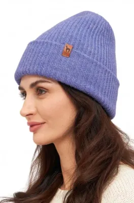 Alpaka Mütze PACA aus Baby Alpaka-Merino-Mix kornblume