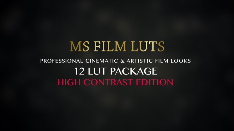 MS FILM LUT High Contrast Edition - 12 Professional cinematic & artistic filmlooks