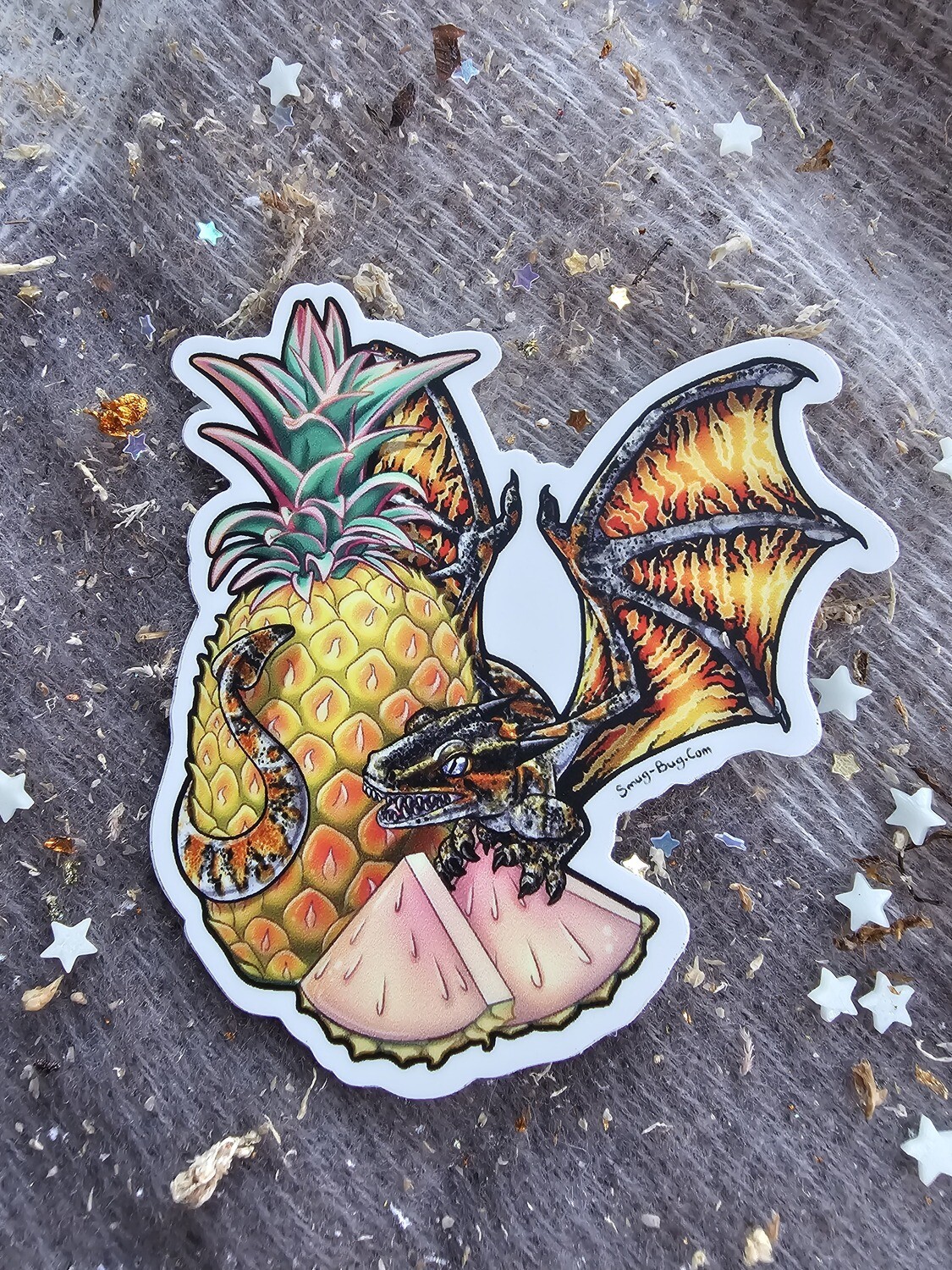 Pineapple Dragon Sticker