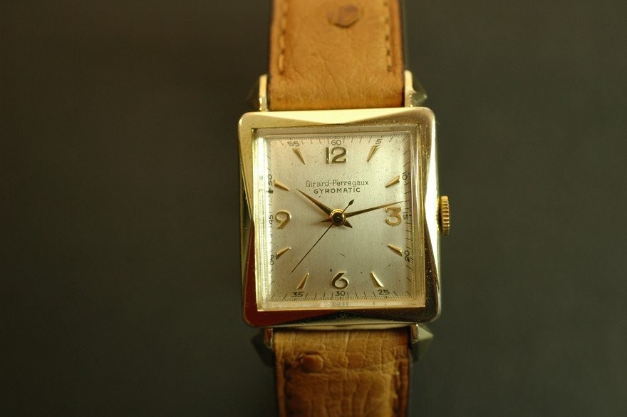Girard Perregaux Giromatic plaqué or années 50