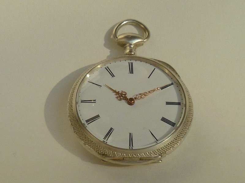 Montre de poche en argent XIX