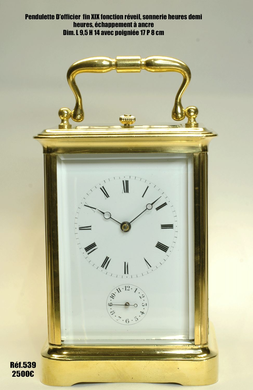 Pendulette D'Officier à Sonnerie