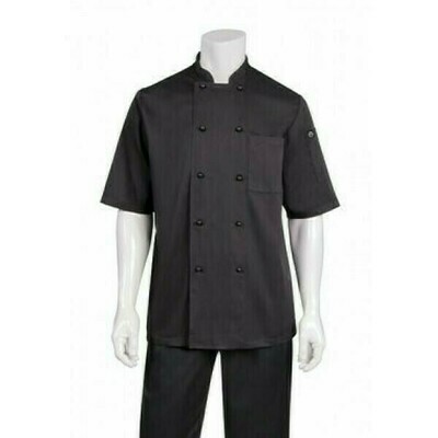 Chefworks Canberra Black Basic Chef Jacket Chefworks Canberra Black Basic Chef Jacket