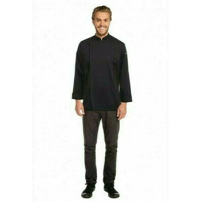 Chefworks Hartford Mens Black Zipper Chef Jacket Chefworks Hartford Mens Black Zipper Chef Jacket
