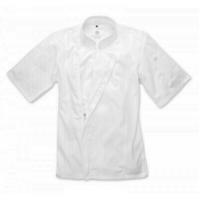 Chefworks Springfield Mens White Zipper Chef Jacket Chefworks Springfield Mens White Zipper Chef Jacket