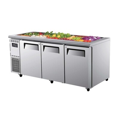 Turbo Air Three Door Under Counter Salad Prep Fridge Turbo Air Three Door Under Counter Salad Prep Fridge