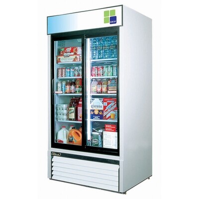 Turbo Air Two Glass Sliding Doors Upright Chiller Turbo Air Two Glass Sliding Doors Upright Chiller