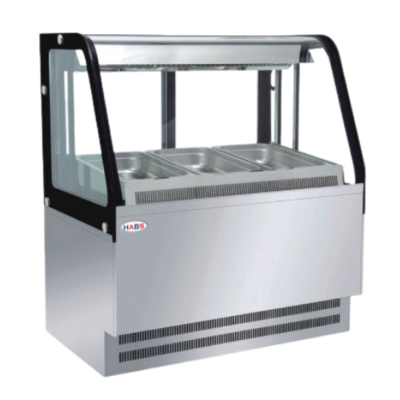 HABS Tiger Series Curved Glass Cold Bain Marie 1200mm