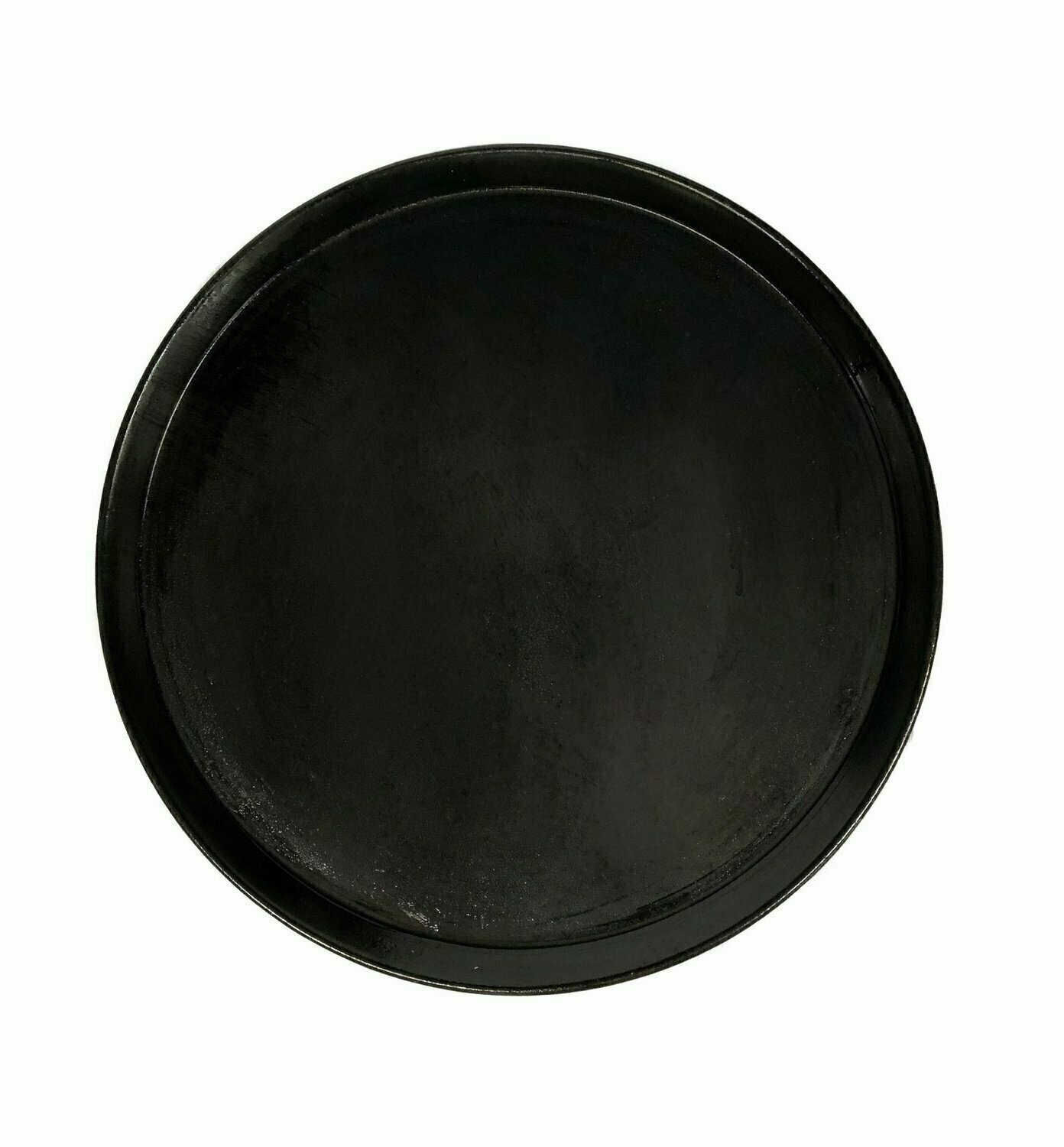 12&quot; Black Steel Pizza Tray Plain