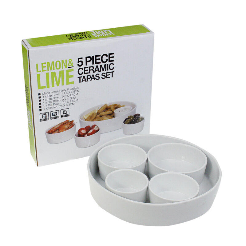 5 Piece Ceramic Tapas Set
