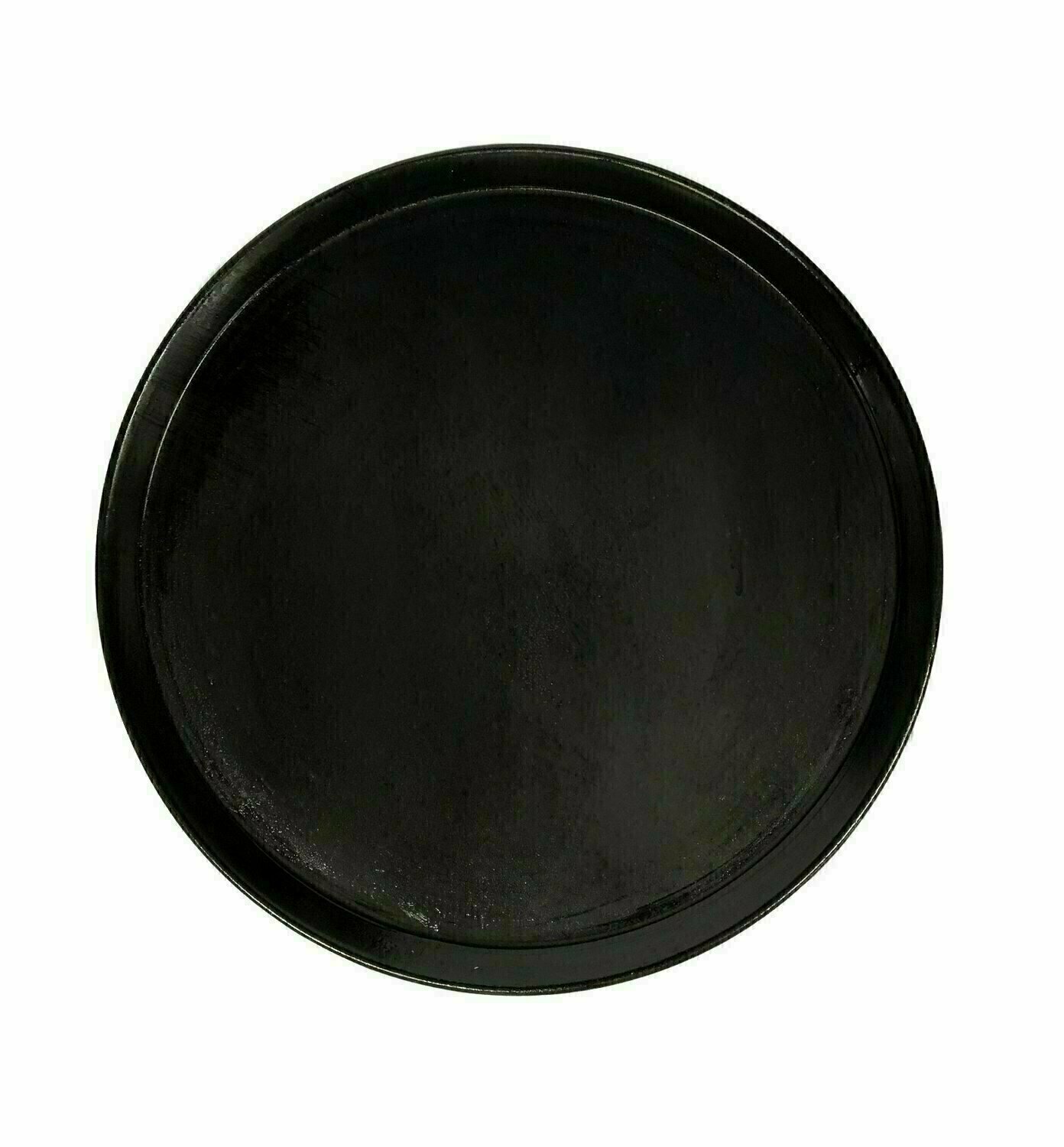 9&quot; Black Steel Pizza Tray Plain