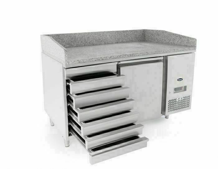 Atosa 1 Door Refrigerated Pizza Table with Drawers 1510mm