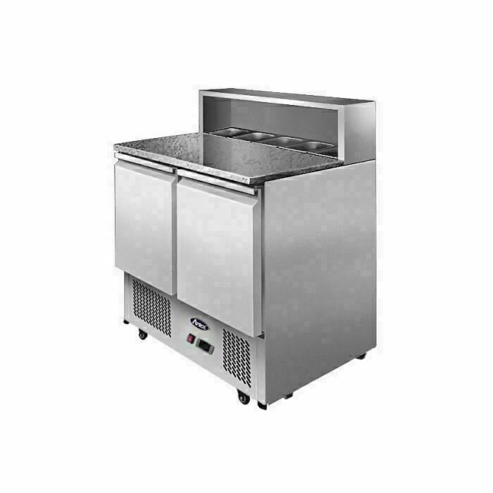 Atosa 2 Doors Pizzatable Marble Top Saladette 900mm - 300L