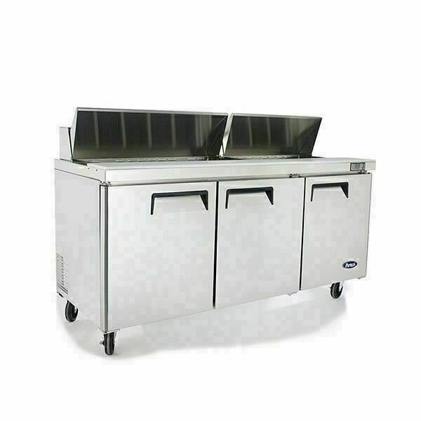 Atosa 3 Door Sandwich Prep Table Refrigerator 1846mm