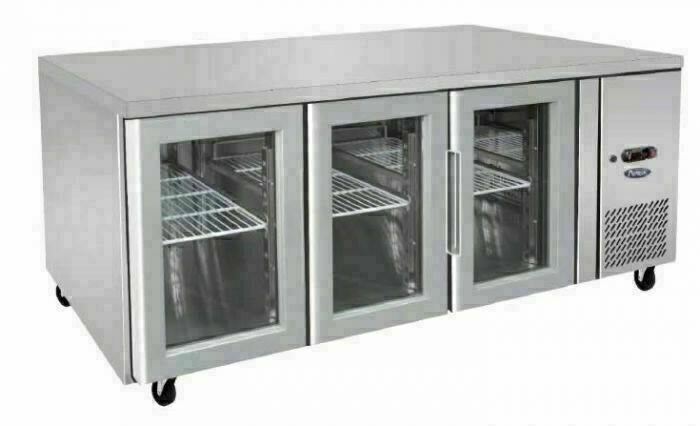 Atosa Glass Three Door Cooling Table 1795mm