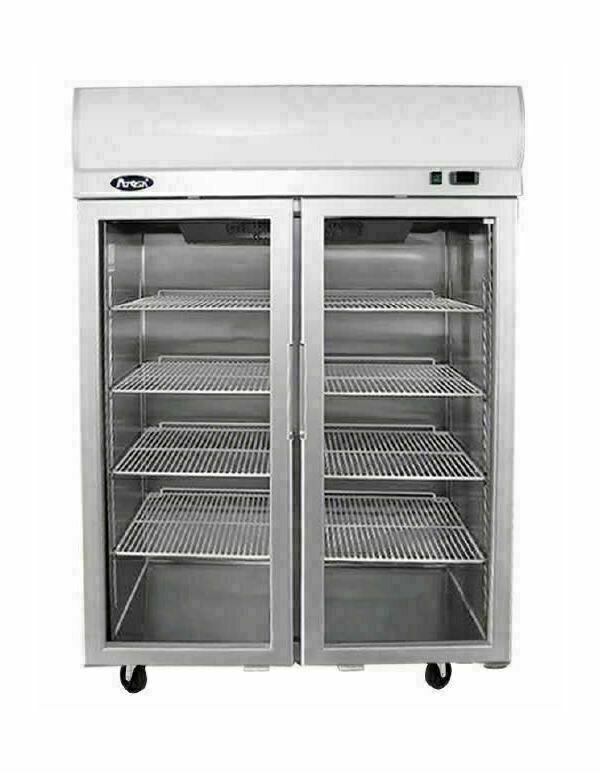 Atosa Top Mounted Double Door Glass Freezer 855L
