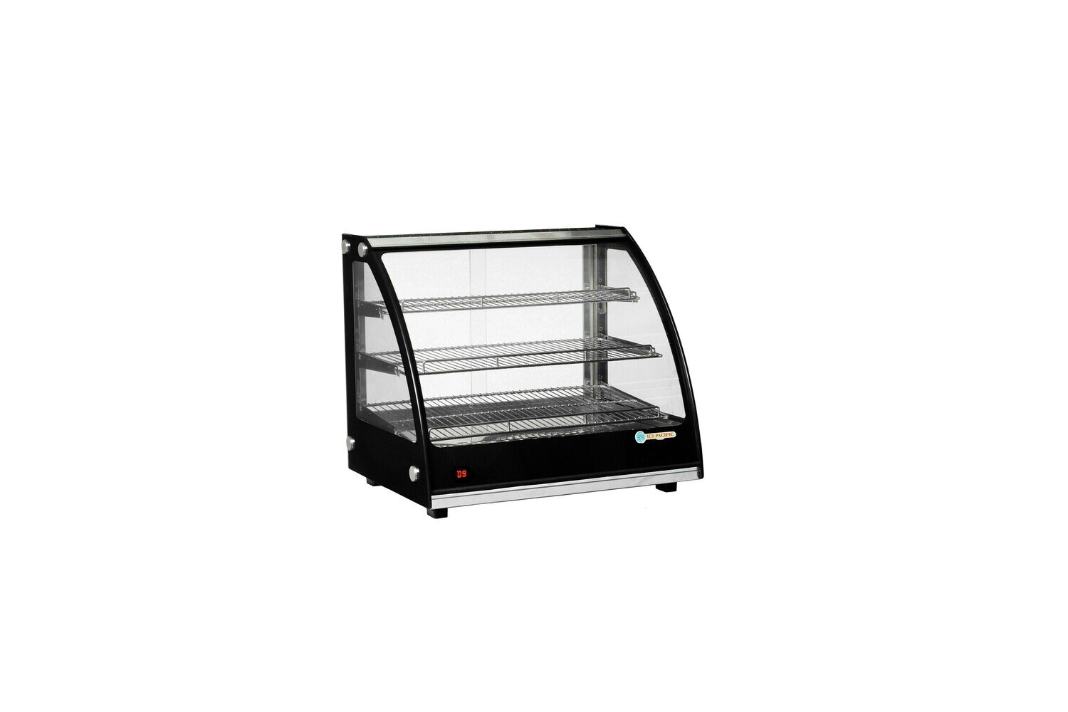 ICS Siena 80H Counter Top Heated 4 Sided 130L Glass Display