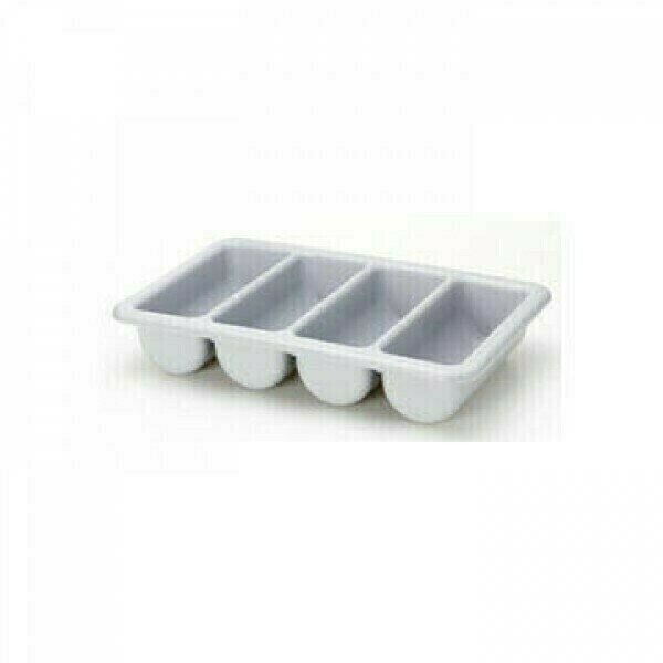 Cutlery Box 4 Compartment Plastic Grey - CUTBOX