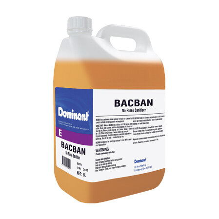 Dominant Bacban No Rinse Sanitiser 5L